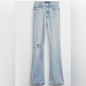 Gap 70’s flare jean, light wash, size 10/30”